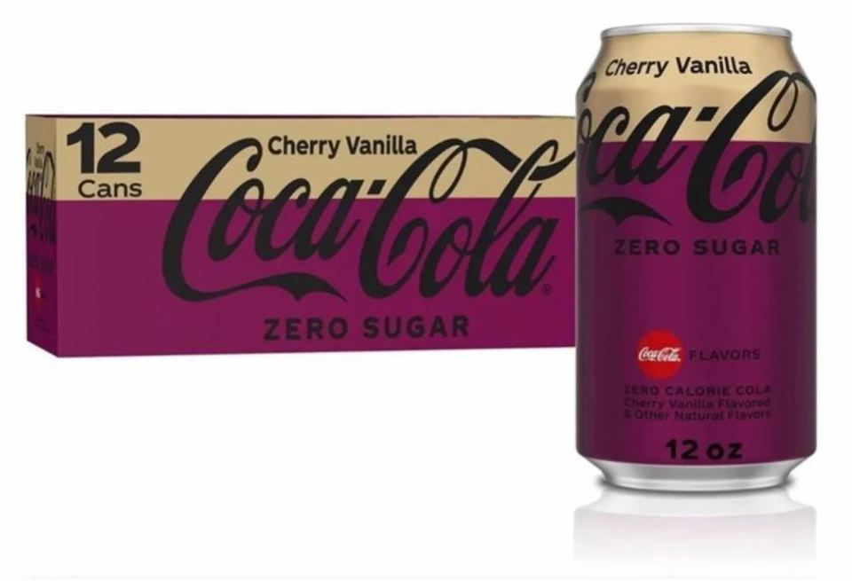 Coca Cola Cherry-Vanilla Zero Sugar Mini-Can 12oz Pack of 12