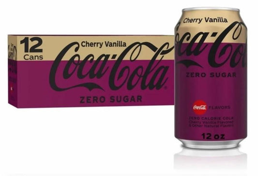 Coca Cola Cherry-Vanilla Zero Sugar Mini-Can 12oz Pack of 12