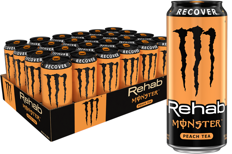 Monster Rehab Peach Tea, 15.5 oz. Cans, Pack of 24