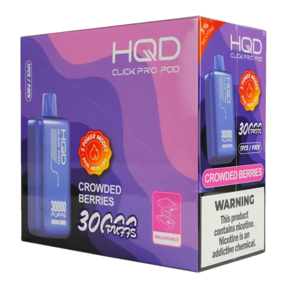 HQD Crowded Berries Click Pro Pods 30.000 Puff  Vape Disposable 5%