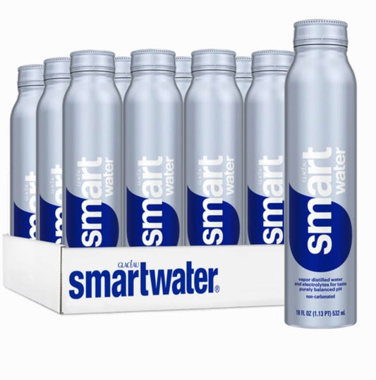 Glaceau Smartwater Aluminum Bottle 18oz Pack of 12