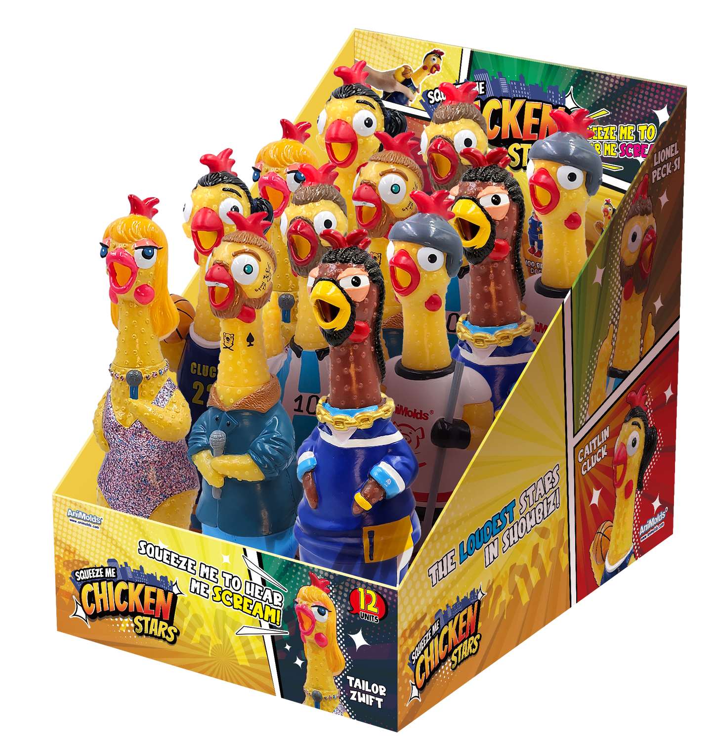 Animolds Squeeze Me Chicken Stars  9.8"