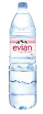 Evian Natural 1.5 L Spring Water Bottles (Pack Of 12)