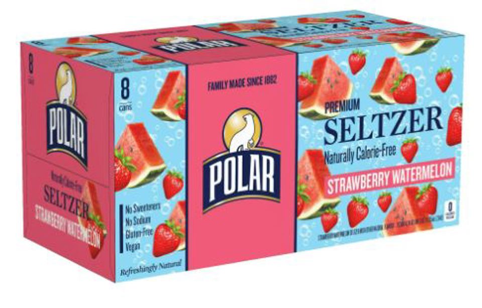 Polar Strawberry Watermelon 12 Oz Sparkling Seltzer Cans 8pkx3 (Pack Of 24)
