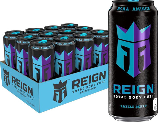 Reign Total Body Fuel Razzle Berry, 16 oz. Cans Pack of 12