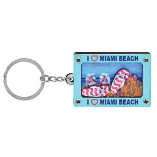 KeyChains Miami Beach Rectangle Bead
