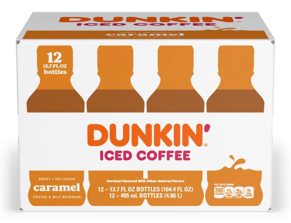 Dunkin' Iced Coffee Caramel Bottle 13,7 oz Pack of 12