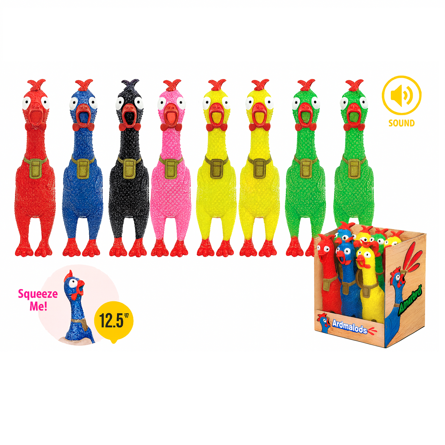 Animolds Squeeze Me Chicken 12.5"