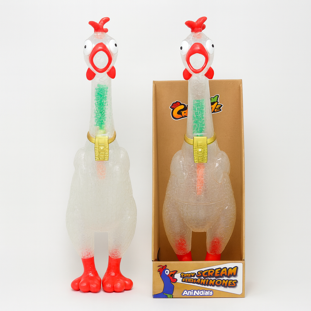 Animolds Squeeze Me Chicken Hug Me Giant Clear 27.5"
