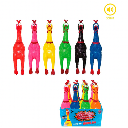 Animolds Squeeze Me Chicken Crazy Screaming  13.7"