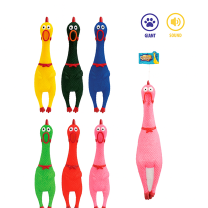 Animolds Squeeze Me Chicken Crazy Screaming Giant 29.3"