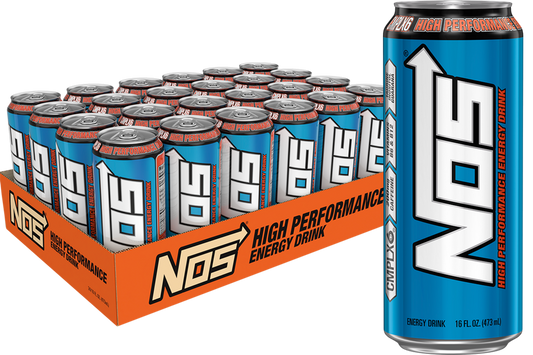 NOS High Performance Energy Drink, 16 oz. Cans, Pack of 24