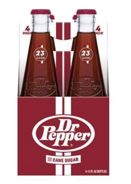 Dr Pepper Cane Sugar 12 Oz Bottles Glass 4Pkx6 (Pack Of 24)