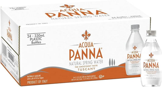 Acqua Panna 330 ml (11.15 oz.)Plastic Bottles Natural Bottle- Case of 24