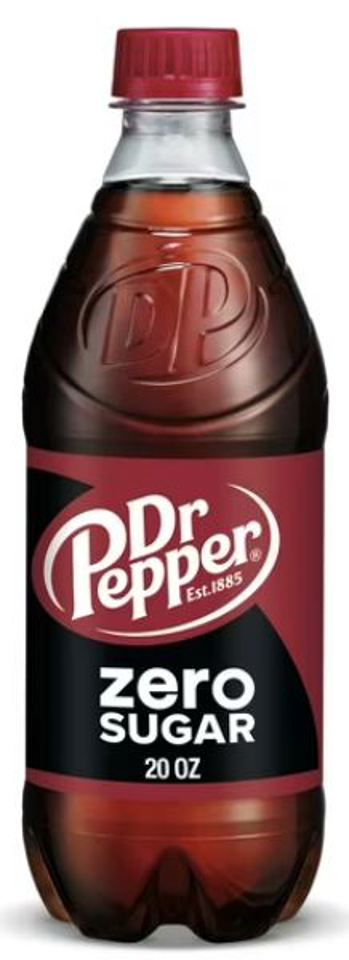 Dr Pepper Zero Sugar 20 Oz Bottles (Pack Of 24)