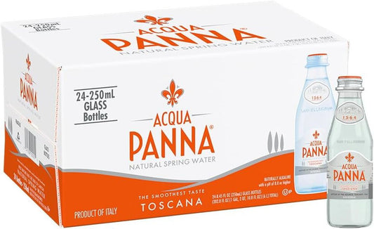 Acqua Panna 250 ml (8.4 oz.) Glass Natural Bottle - Case of 24