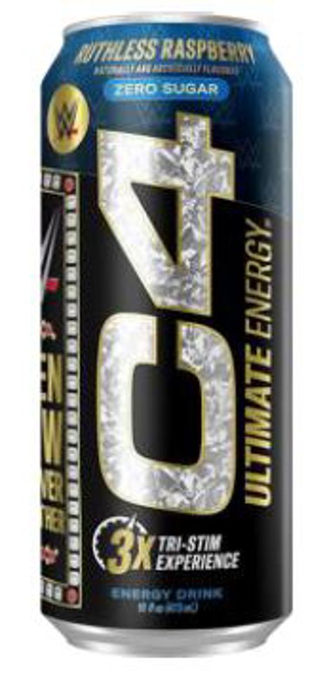C4 Ruthless Raspberry 16 Oz Ultimate Cans (Pack Of 12)