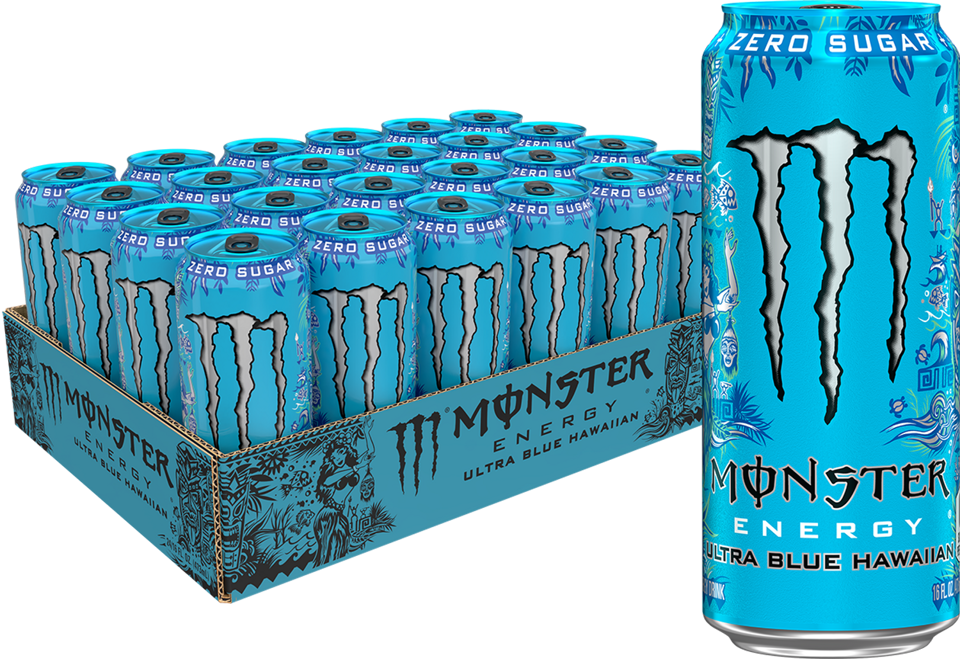 Monster Energy Ultra Blue Hawaiian, 16 oz. Cans,Pack of 24