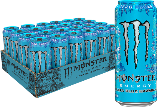 Monster Energy Ultra Blue Hawaiian, 16 oz. Cans,Pack of 24