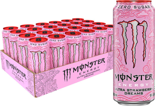 Monster Energy Ultra Strawberry Dreams 16 oz. Cans, Pack of 24
