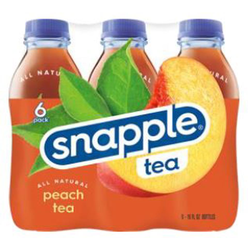 Snapple Peach Tea 16 Oz Bottles (6pkx4) (Pack Of 24)