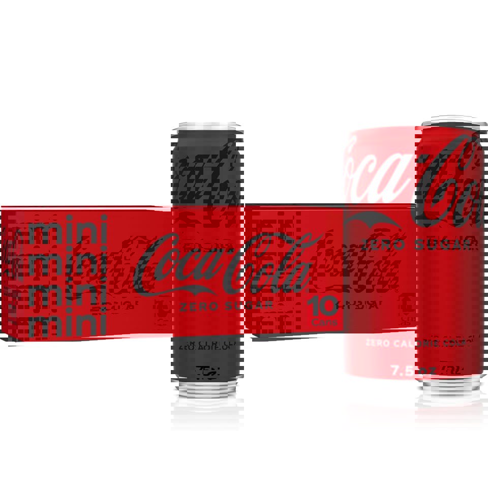 Coca-Cola Zero Sugar Mini-Can 7.5oz Pack of 10