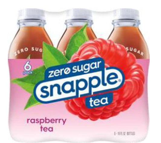 Snapple Zero Sugar Raspberry Tea 16 Oz Bottles (6pkx4) (Pack Of 24)