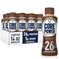 Core Power Chocolate 26g Protein Shake, 14 oz. Bottles, Pack of 12