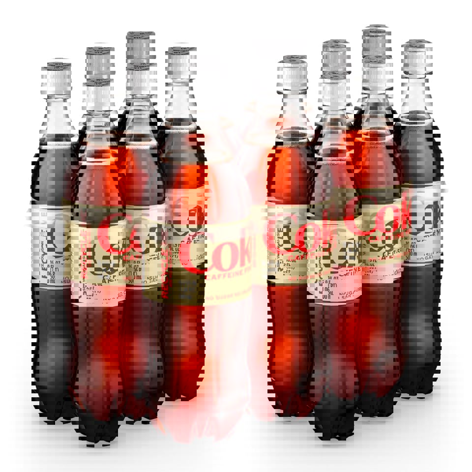 Coca Cola Diet Caffeine Free Bottle 16.9oz Pack of 06