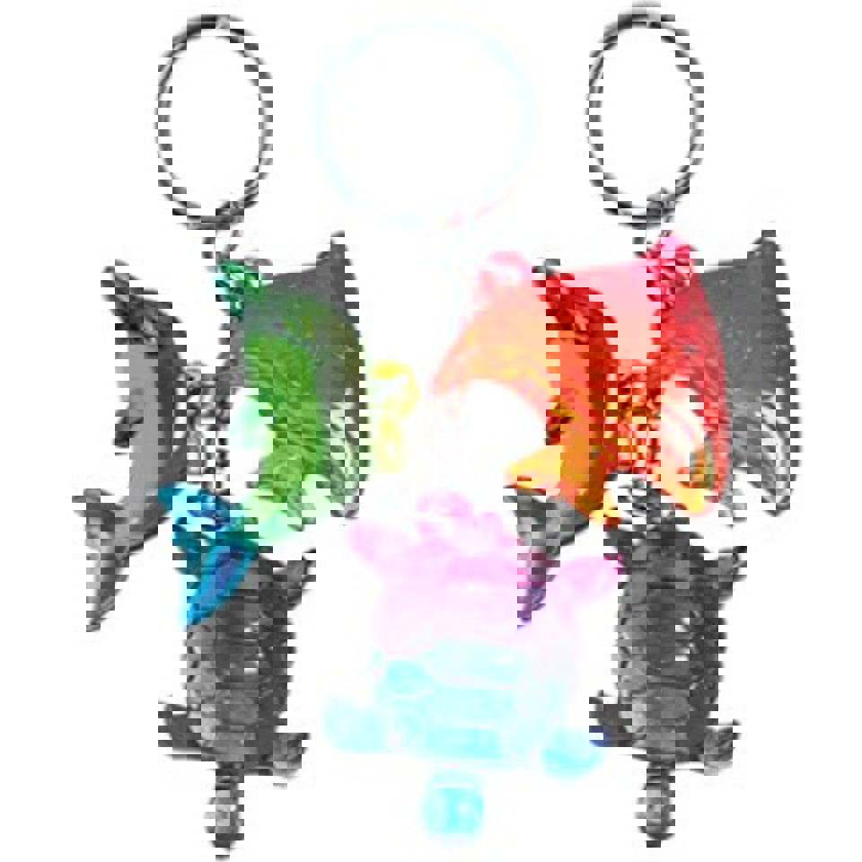 KeyChains Clear Shiny Trio Chain