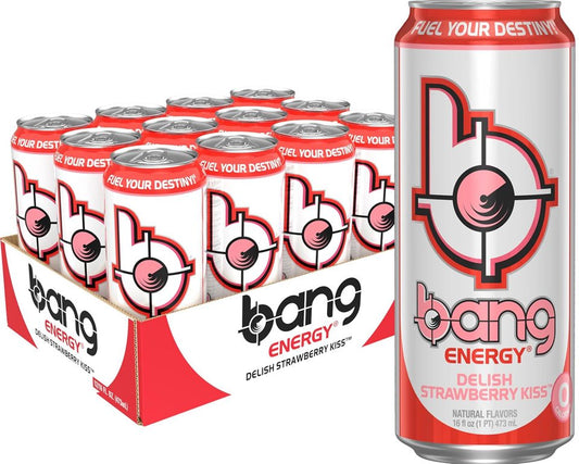 Bang Energy Delish Strawberry Kiss, Pack of 12