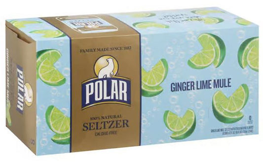 Polar Ginger Lime Mule 12 Oz Sparkling Seltzer Cans 8pkx3 (Pack Of 24)