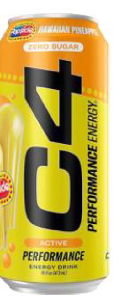 C4 Popsicle Hawaiian Pineapple 16 Oz Performance Energy Cans (Pack Of 12)