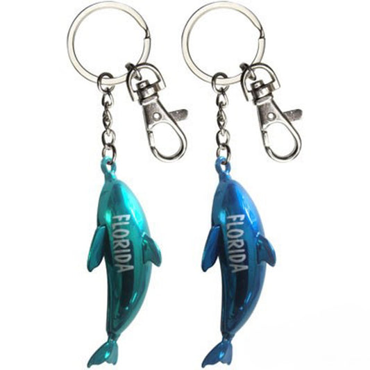 KeyChains Florida Metal Blue DolphinWig