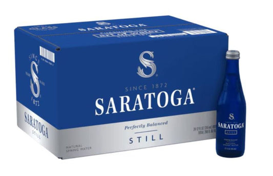 Saratoga Natural Spring Water 12 Fl Oz Glass Bottle Still (24 Pack)