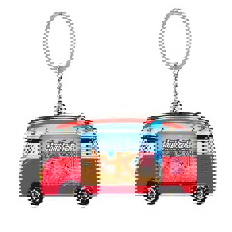 KeyChains Miami Beach Bus Bead (Red)