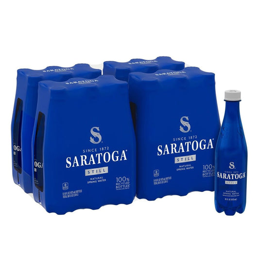Saratoga Natural Spring Water 16 Fl Oz Plastic Bottle Still (Pack of 24)