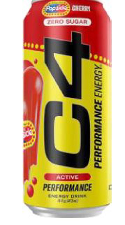 C4 Popsicle Cherry 16 Oz Performance Energy Cans (Pack Of 12)