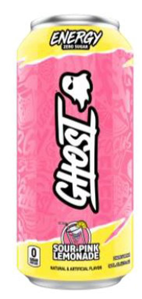 Ghost Sour Pink Lemonade 16 Oz Energy Cans (Pack Of 12)