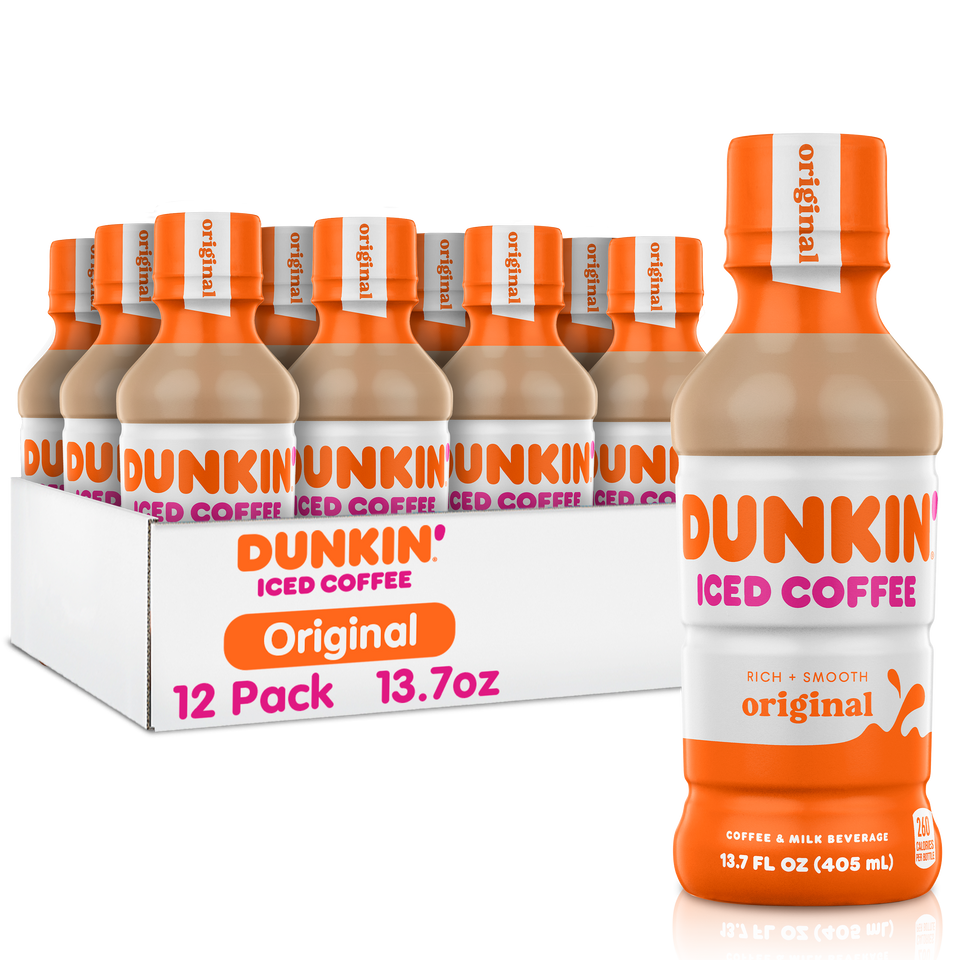 Dunkin' Iced Coffee Original Bottle 13,7 oz Pack of 12