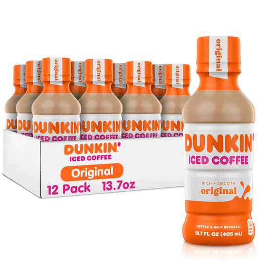 Dunkin' Iced Coffee Original Bottle 13,7 oz Pack of 12