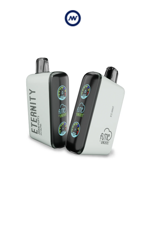 Fume Eternity Disp Vape Ice Mint 20K Puffs 21Ml 5% QRJoy Saltnic Turbo Mesh Coil