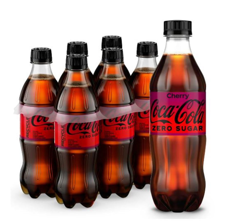 Coca Cola Cherry Zero Sugar Bottle 16.9oz Pack of 6