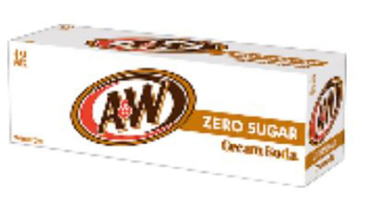 A&W Cream Soda Zero Sugar 12 Oz Cans (12pkx2)