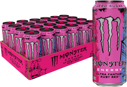 Monster Energy Ultra Fantasy Ruby Red, 16 oz. Cans Pack of 24