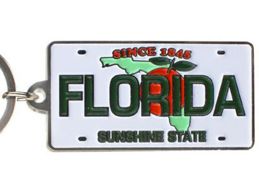 KeyChains Florida Metal License Plate K/R
