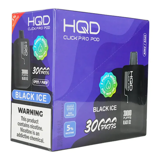 HQD Black Ice Cuvie Click Pro Pods 30.000 Puff  Vape Disposable 5%