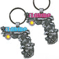 KeyChains  Florida Pewt Map 2.25" 2 Ast