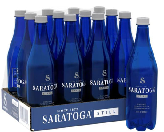 Saratoga Natural Spring Water 28 Fl Oz Plastic Bottle Still (Pack of 12)