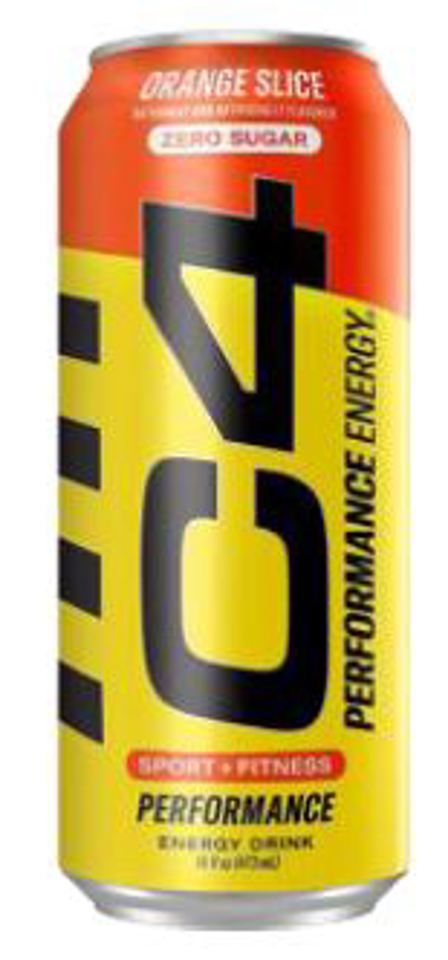 C4 Orange Slice 16 Oz Performance Energy Cans (Pack Of 12)